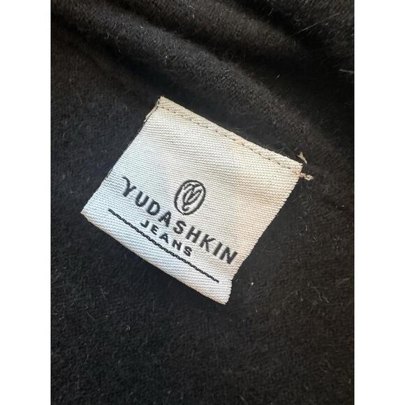 Yudashkin Angora Wool Blend Black Cardigan Sweater Womens S Tie Front Minimalist - Picture 5 of 6